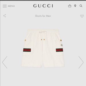 GUCCI Jersey Jogging Shorts (White) L